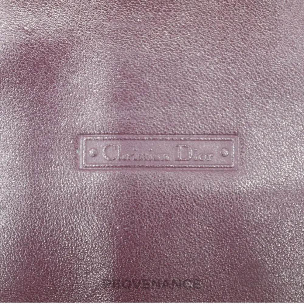 🔴 Christian Dior Bifold Wallet - Burgundy Calfskin Leather